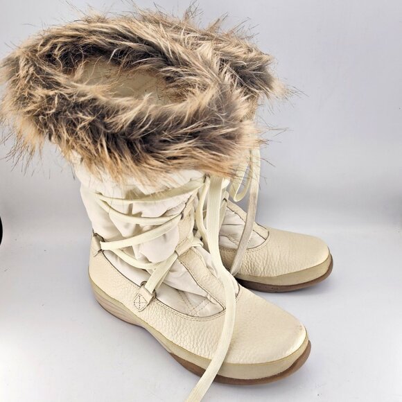 Lands’ End Waterproof Winter Boots – Women’s 6.5 – Faux Fur Trim – Cozy & Durabl - Picture 8 of 10